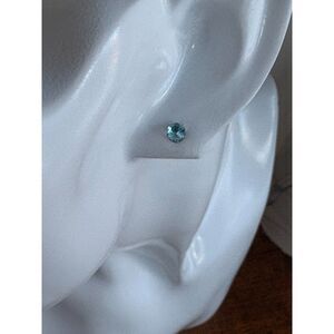 Cubic Zirconia Stainless Steel Stud Earrings NWT 4mm